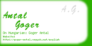 antal goger business card